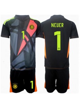 Billige Tyskland Manuel Neuer #1 Keeper Hjemmedraktsett Barn EM 2024 Kortermet (+ Korte bukser)